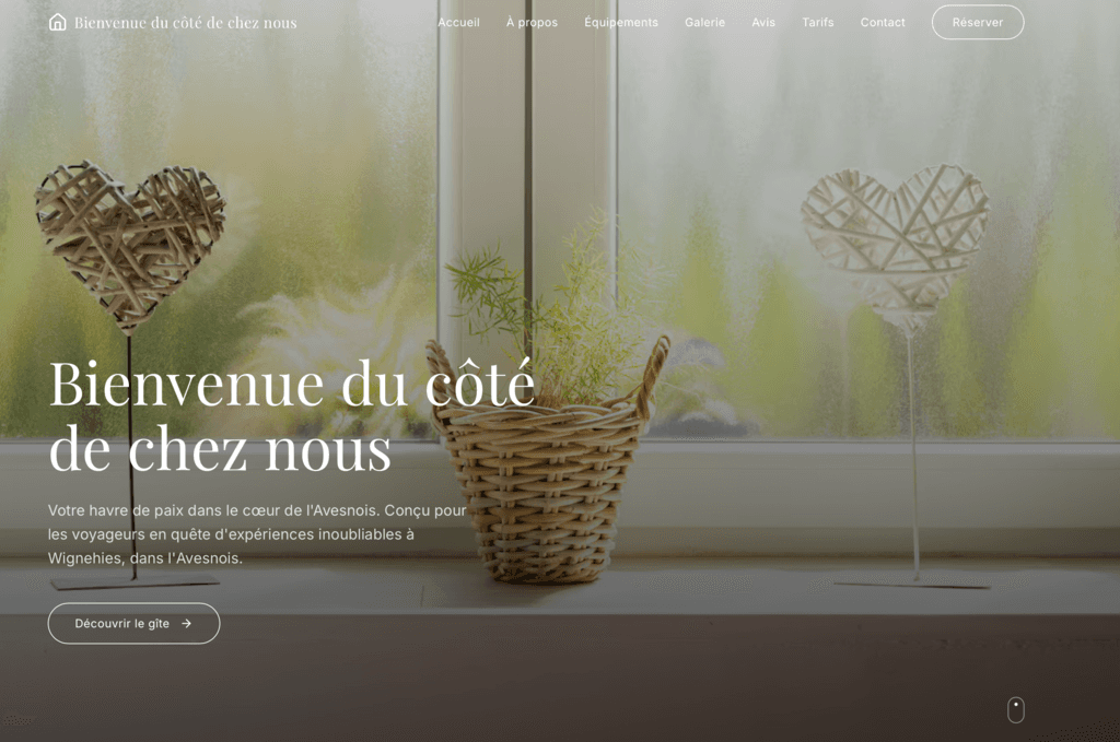 Bienvenue du côté de chez nous — Site vitrine gîte rural PMR