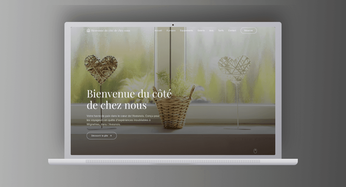 Bienvenue du côté de chez nous — Site vitrine gîte rural — Tourisme & Hébergement à Wignehies