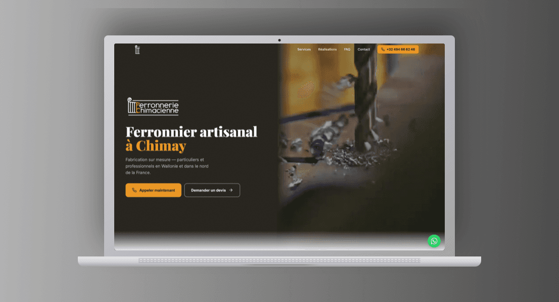 Ferronnerie Chimacienne — Site vitrine ferronnerie artisanale — Ferronnerie & Métallurgie à Chimay