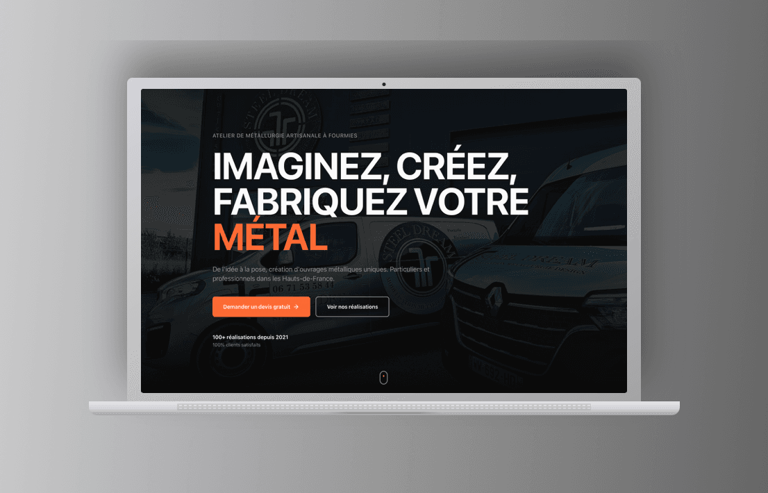 Steel Dream — Site vitrine Steel Dream — Ferronnerie & Métallurgie à Fourmies